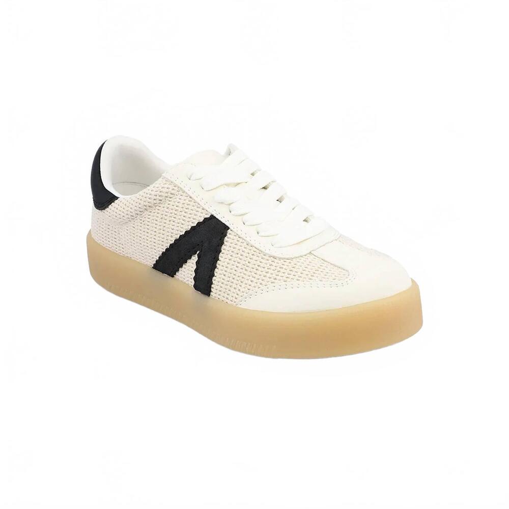 NEW MIA SHOES women's axel canvas sneakers in beige black